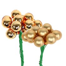 Product Mirror Berries Ø1.5cm Matt, Shiny Gold 140 pcs