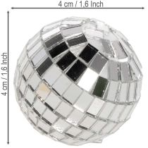 Product Decorative mirror balls, party decoration element, silver, 2-4cm, 50 pieces