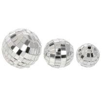 Product Decorative mirror balls, party decoration element, silver, 2-4cm, 50 pieces