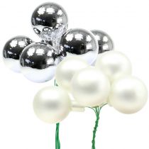 Product Mirror berries silver mix Ø40mm 32 pcs