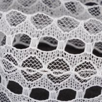 Product Decorative ribbon with lace, cotton, fine border, on a roll, 25mm wide, 10m long