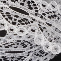 Product Decorative cotton ribbon with lace pattern on a roll for DIY and decoration, 25mm wide, 10m long