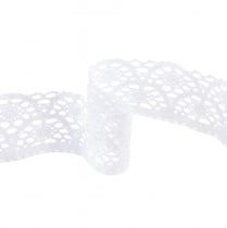 Product Lace Ribbon White Decorative Ribbon Wedding Baptism W48mm L20m