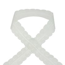 Lace ribbon hearts decorative ribbon lace cream 25mm 15m