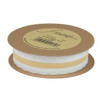 Product Lace ribbon hearts decorative ribbon lace white 25mm 15m