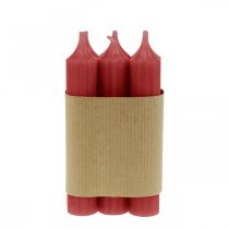 Product Taper Candle Red Solid Colored Candles Ruby Red 120mm/Ø21mm 6 Pcs