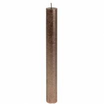 Product Taper candles dyed copper metallic 34mm×240mm 4pcs