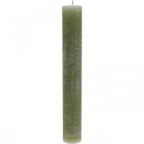 Solid colored candles olive green stick candles 34×240mm 4pcs