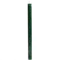 Product Stick Candle Dark Green Solid Colored 34 x 240mm 4 Pcs