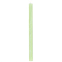Product Taper candles coloured lime green​​​​​​​ 21×240mm 12 pcs