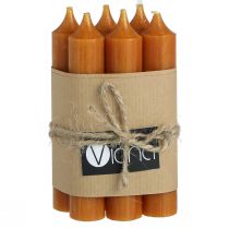 Product Short wax candles in caramel 21x110mm 6 pcs