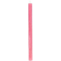 Taper candles 21mm x 300mm pink colored through 12pcs