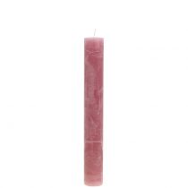 Product Taper candles dyed old pink 34mm x 240mm 4 pcs