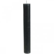 Candles solid colored anthracite candles 34×240mm 4pcs