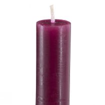 Product Solid-colored taper candles, burgundy, 22×240mm, 12 pieces