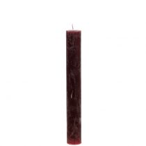 Product Candles solid burgundy 34mm x 240mm 4pcs