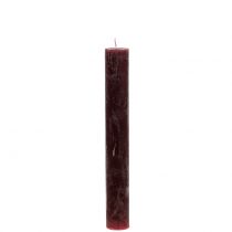 Product Taper Candles Solid Colored Burgundy 34mm x 240mm 4pcs