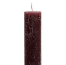 Product Taper Candles Solid Colored Burgundy 34mm x 240mm 4pcs
