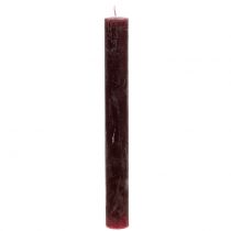 Product Taper Candles Solid Colored Burgundy 34mm x 300mm 4 Pcs