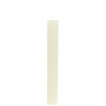 Product Solid colored cream taper candles, 34mm x 240mm, 4 pieces