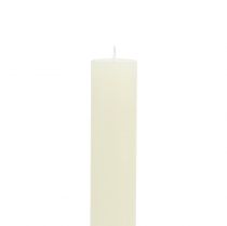 Product Solid colored cream taper candles, 34mm x 240mm, 4 pieces