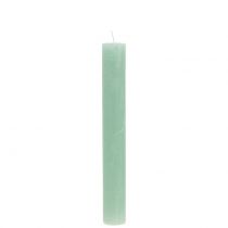 Product Taper Candles Solid Colored Light Green 34mm x 240mm 4 Pcs