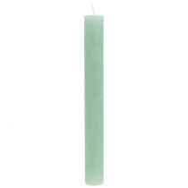 Product Candles colored through light green 34mm x 300mm 4pcs
