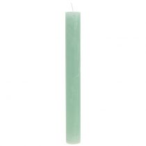 Product Taper candles dyed light green 34mm x 300mm 4pcs