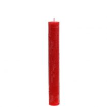 Product Solid-colored red taper candles, 34mm x 240mm, 4 pieces