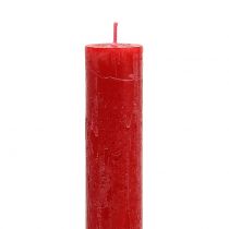 Product Solid-colored red taper candles, 34mm x 240mm, 4 pieces