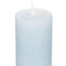Product Blue taper candle for candlesticks and table decoration, 34x240mm, 4 pieces
