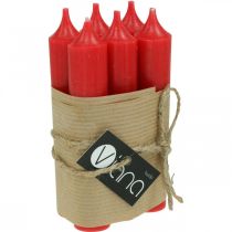 Product Taper Candles Short Candles Red Decoration Christmas Ø21/110mm 6 Pcs