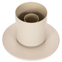 Product Modern taper candle holder with glass cylinder and base, 31cm