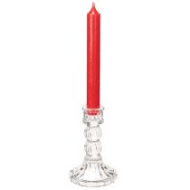 Product Transparent candle holder, classic design, table decoration, 12cm, 2 pieces