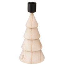 Product Stick candle holder wooden decoration Christmas tree natural H16cm 2 pcs