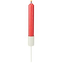 Product Metal candle holder on stick, beige, H11cm, 4 pieces