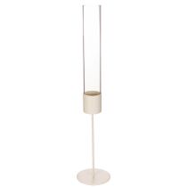 Product Candle holder with glass cylinder on metal base 50cm