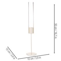 Product Candle holder with glass cylinder on metal base 50cm