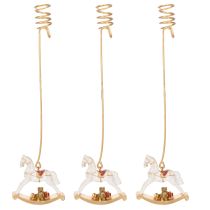 Product Christmas tree candle holder rocking horse 20cm 3pcs