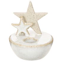 Product Ceramic Star Candle Holders, Christmas Decoration, 11cm, 2 Pieces