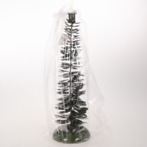 Product Candlestick in Christmas tree design, green metal, 45cm