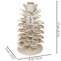 Product Pine cone design candle holder for taper candles, 17cm