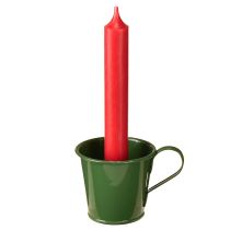 Product Taper candle holder cup candle holder dark green H6cm 6pcs