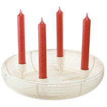 Product Candle holder for 4 candles, candle bowl cream Ø29cm