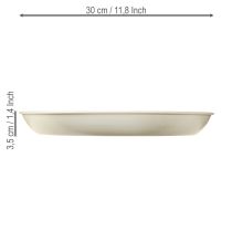Product Taper candle holder for 4 candles, candle bowl, grey metal, Ø30cm
