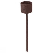 Product Stick candle holder rust brown Ø22mm H10.5cm 12 pcs