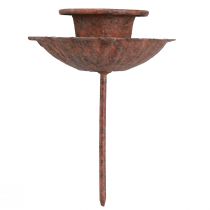 Product Stick candle holder rust look Ø8.5cm H4cm 4pcs