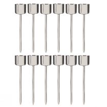 Product Stick candle holder silver Ø22mm 10.5cm 12 pcs