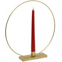 Decorative ring metal candle holder Deco Loop Golden Ø30cm