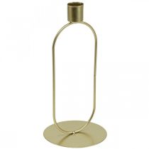 Product Candlestick Oval Candlestick Gold Ø10cm H21cm